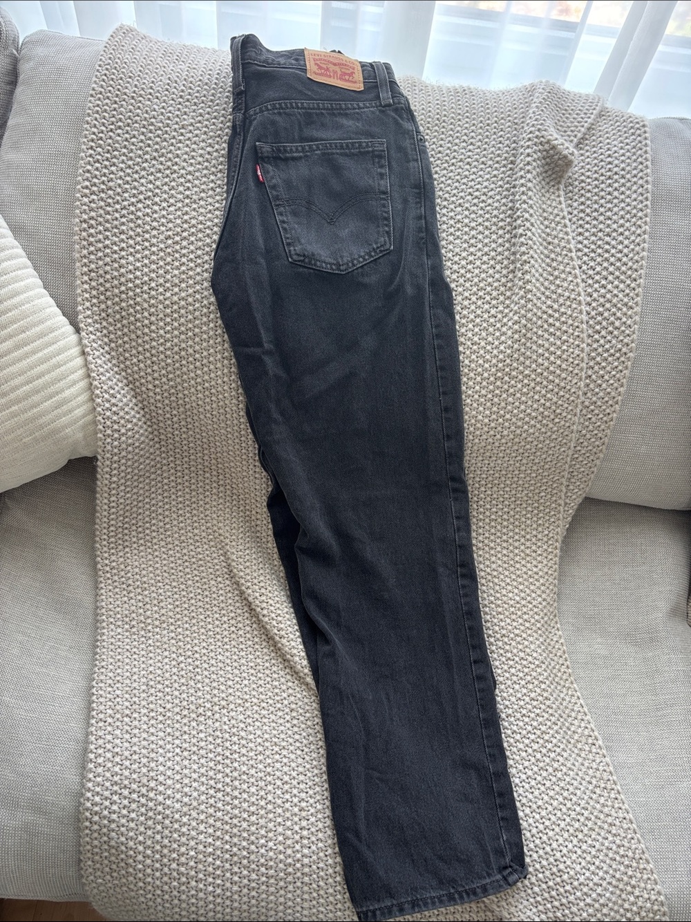 Levi's 94 Baggy Black Straight Jeans women
